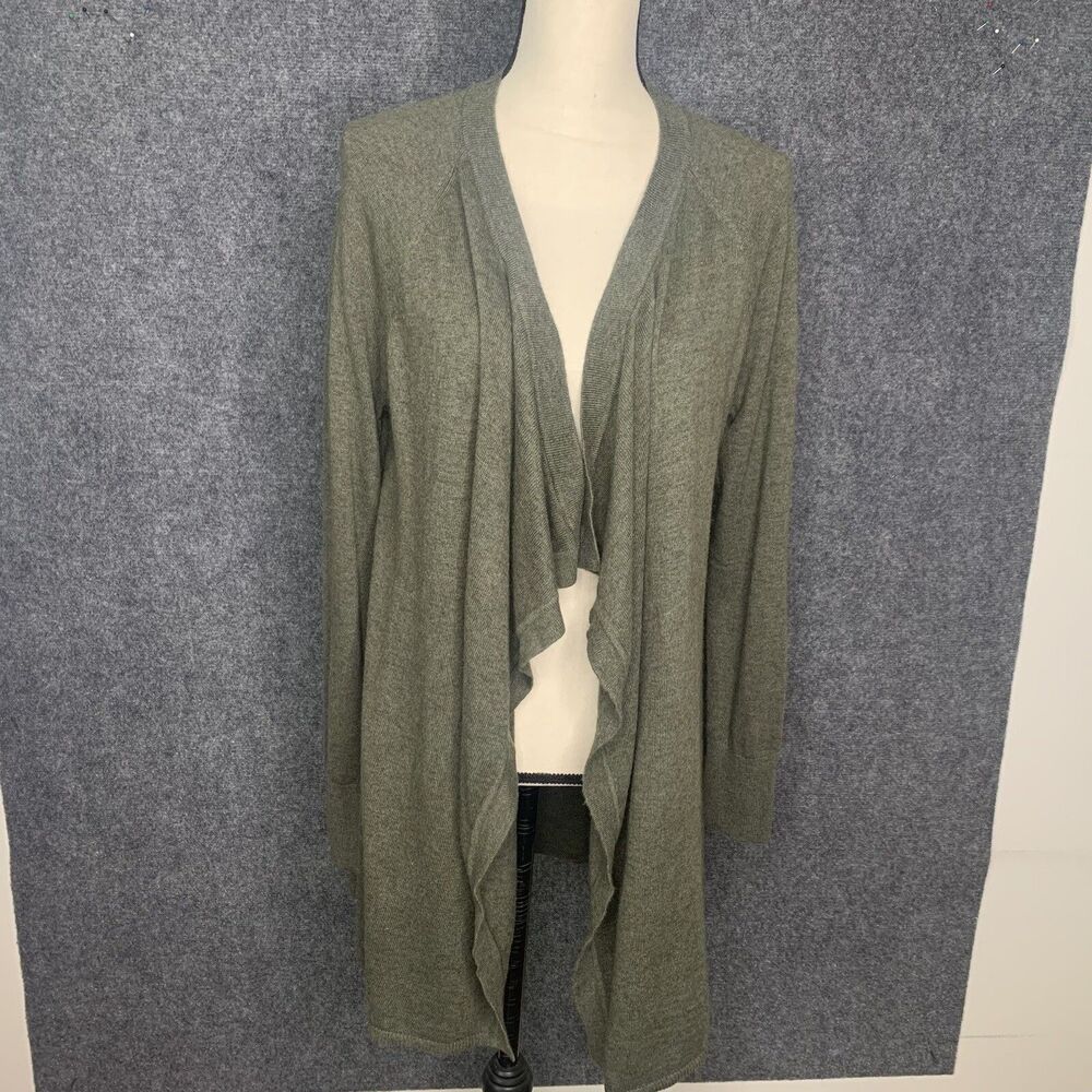 Loft Open Cardigan Waterfall Soft Wool Blend Mini… - image 2